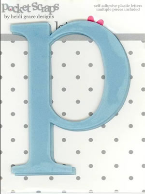 Heidi Grace - Inspire Me - Plastic Alpha Stickers p - 2/pk  (sold in 3's)